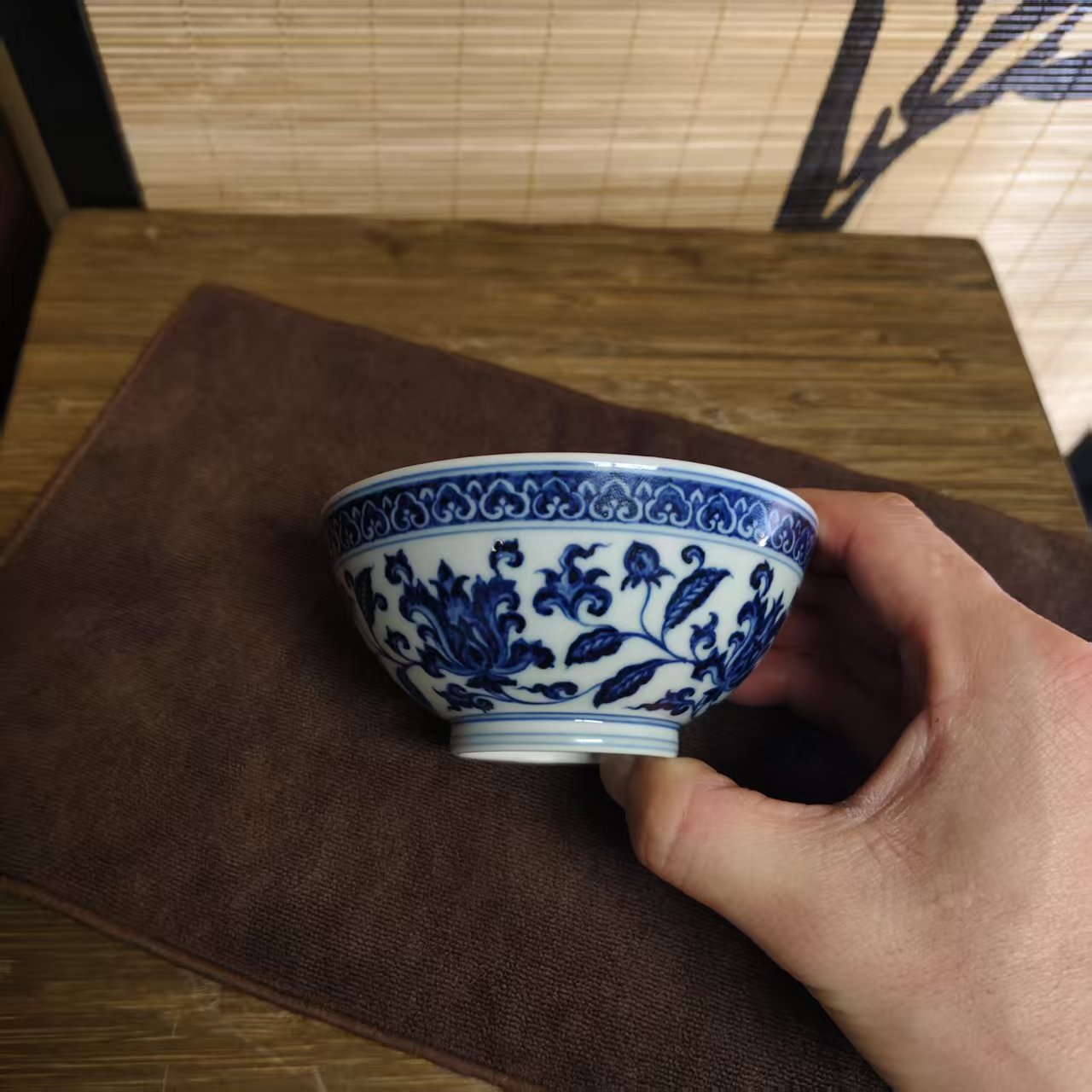 【瓷见如故】舜瓷外西番莲内风火轮杯