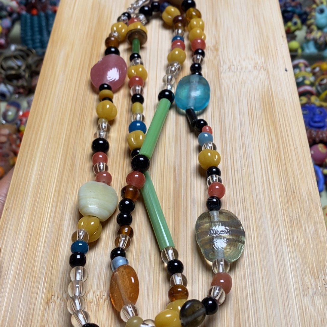 琉璃颈饰多宝链一条004