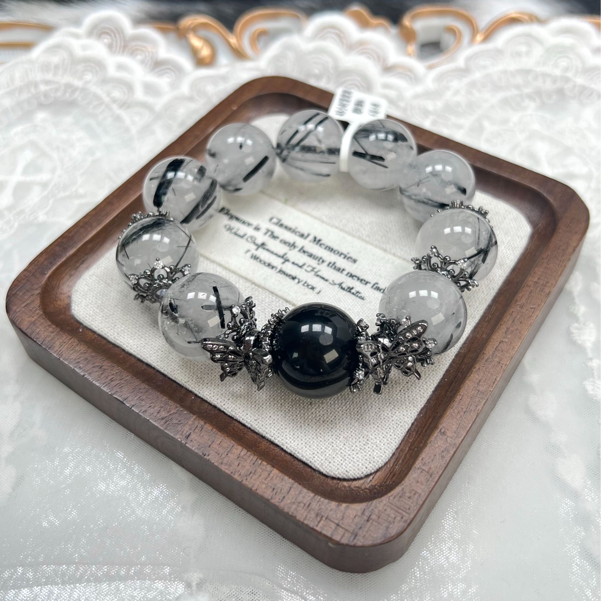 【SCARLETT斯佳丽】B744 黑发晶 天然水晶，默认微瑕，多样性发货