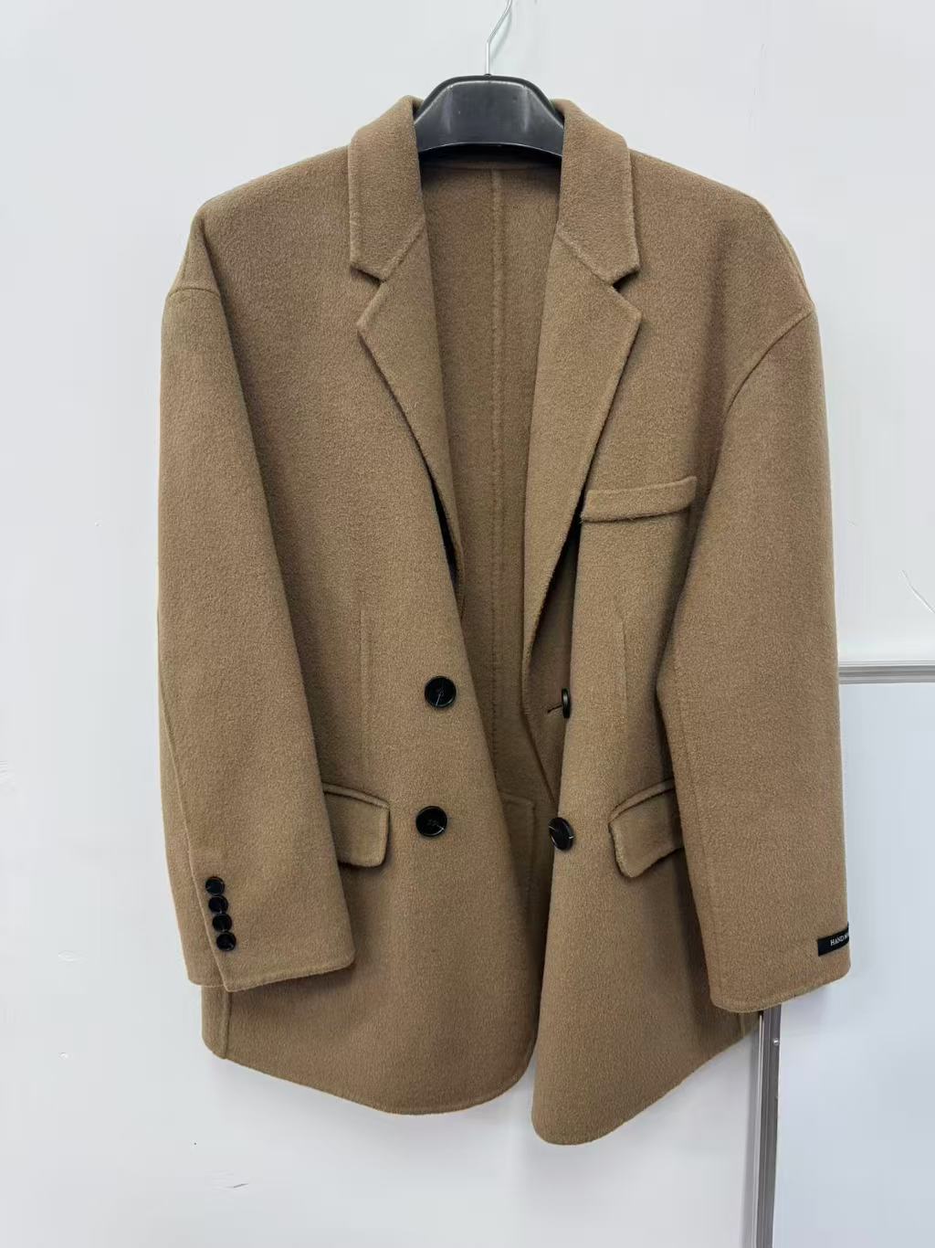 厚款显瘦学院风卡其驼色常规西装法式休闲毛呢外套1813