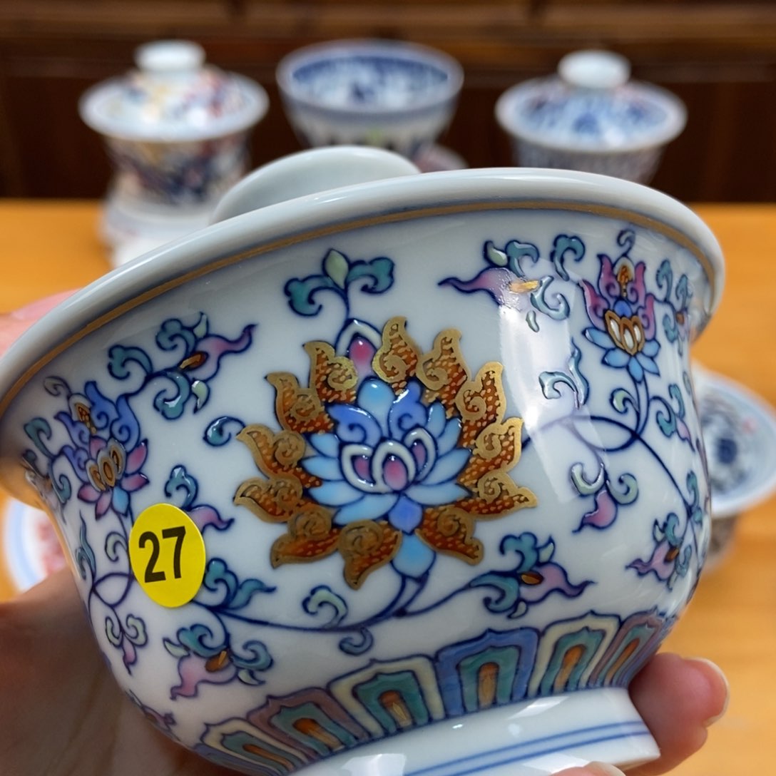 手绘现代茶具非古董