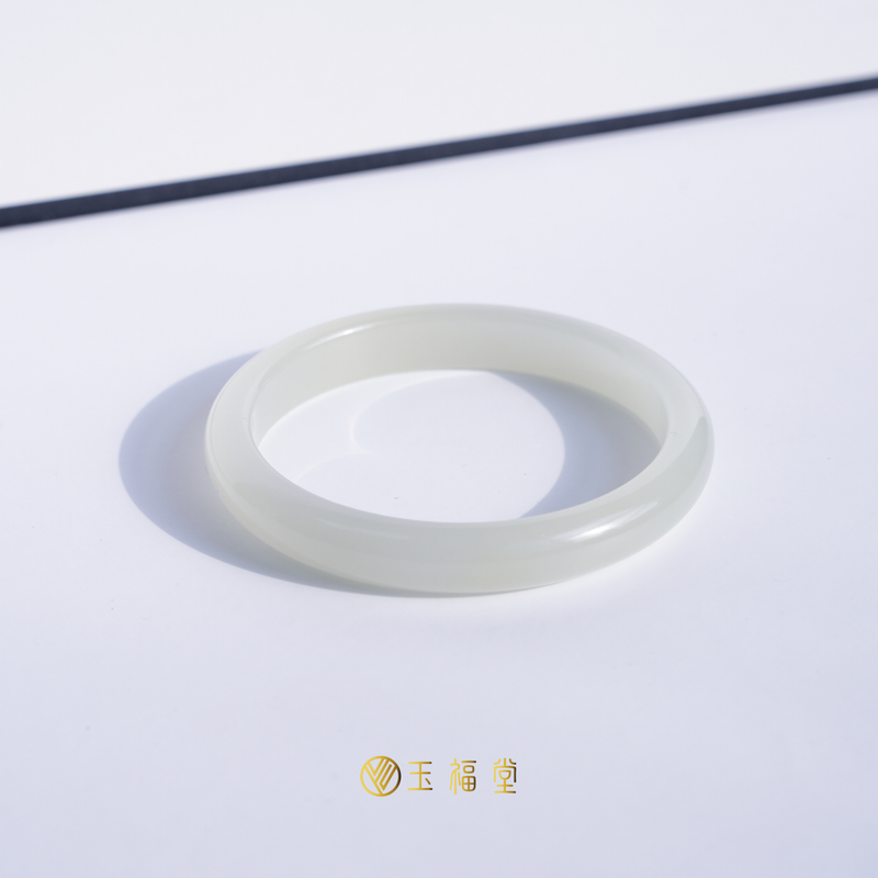 【青海料特价】玉福堂 | 和田玉冰晴水玉镯手镯53mm