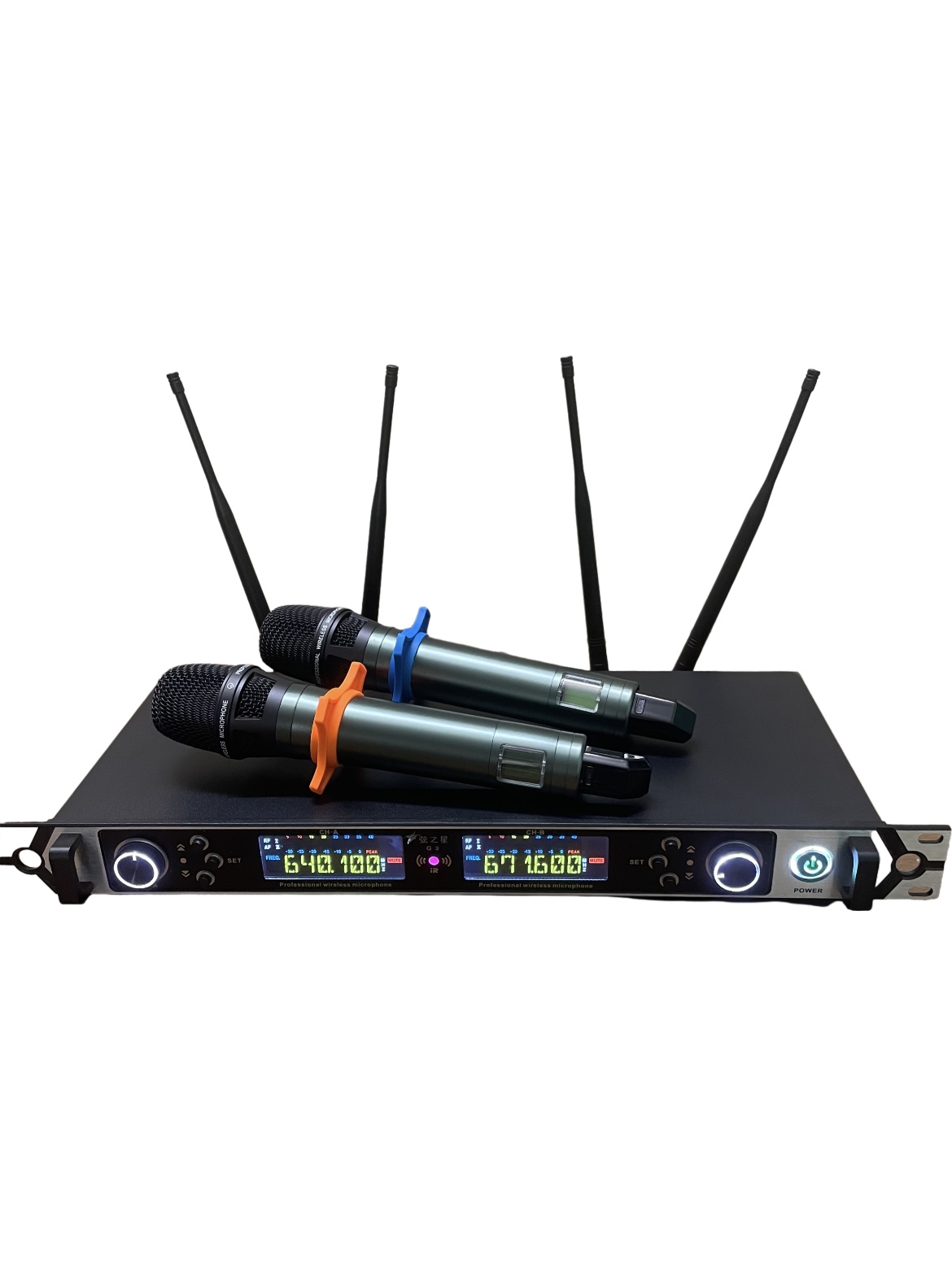 G3真分集话筒一拖二专业麦克风户外婚庆演出远程距离接收调频