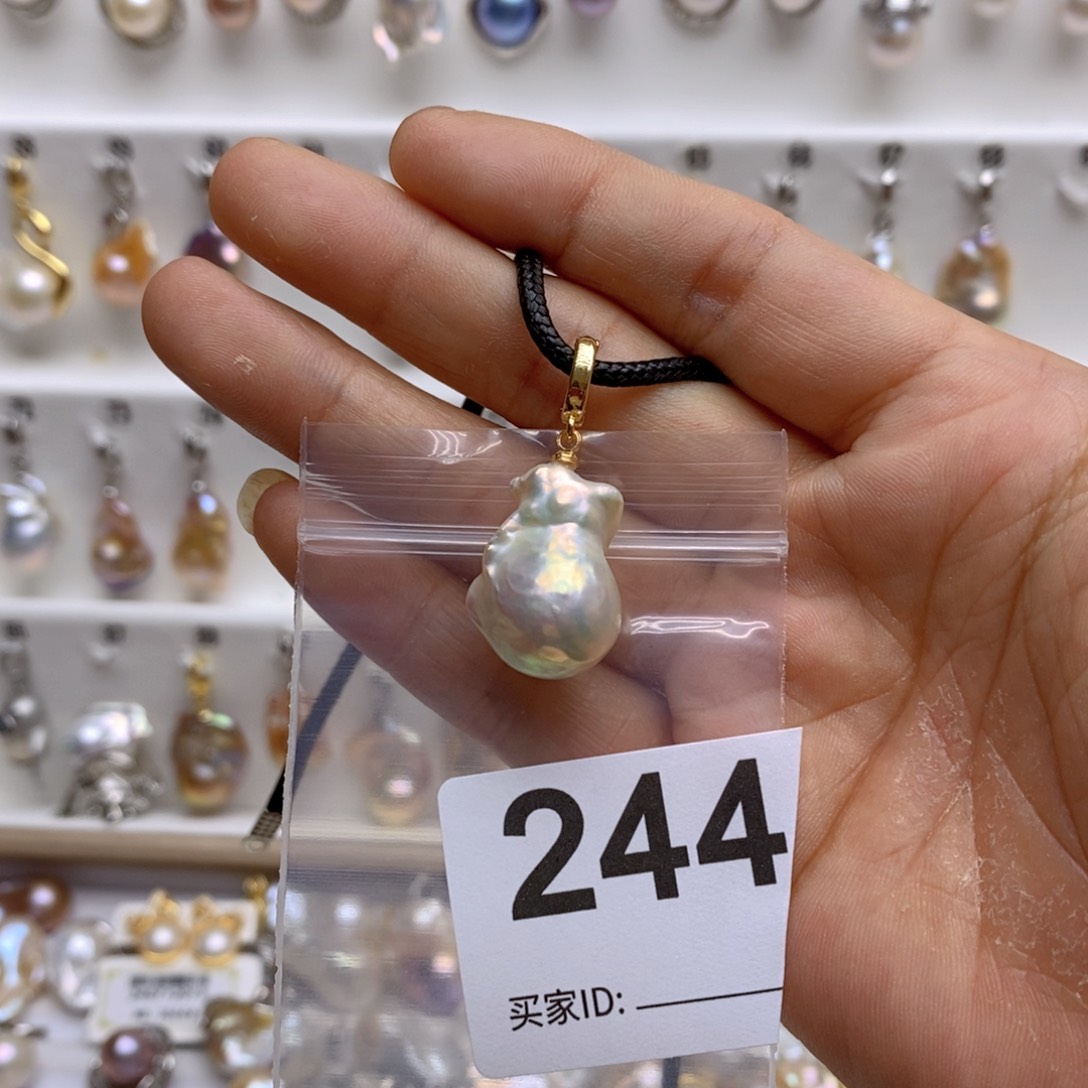 淡水珍珠颈饰银S925镶嵌244