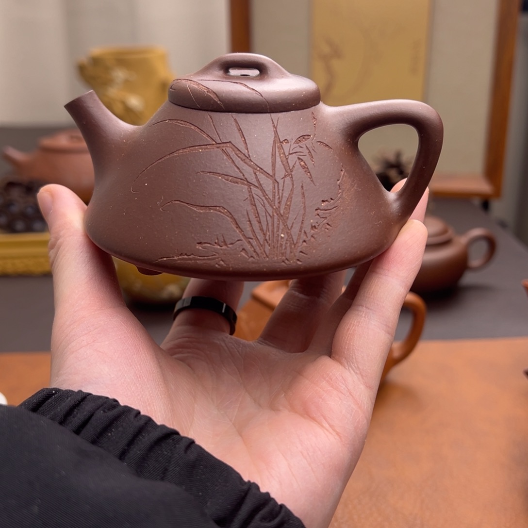 茶壶紫砂文瓢 紫泥 150cc