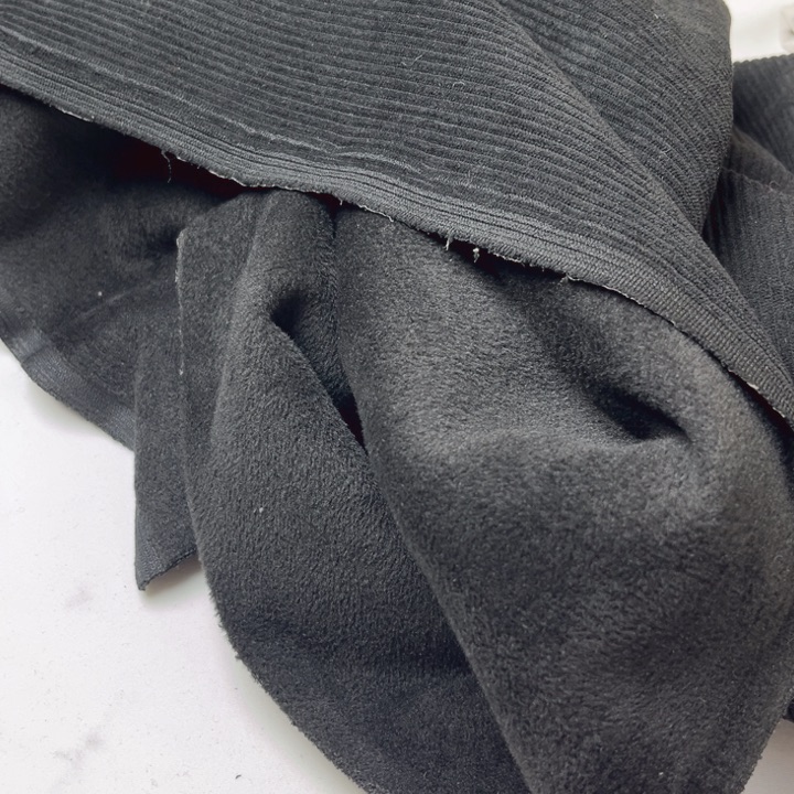 混纺黑色灯芯绒1米。   