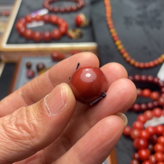 南红玛瑙未镶嵌手串18单珠