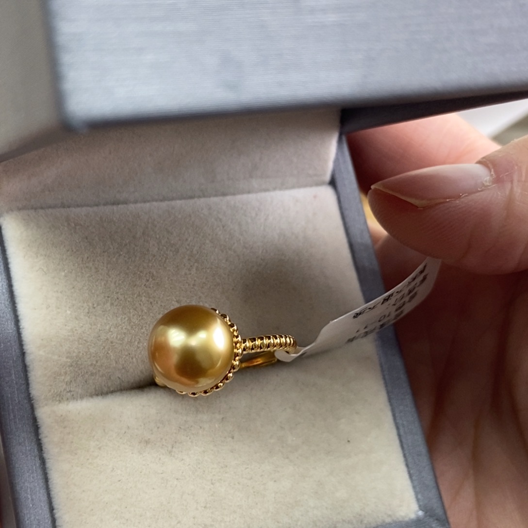 戒指银S925镶嵌海水珍珠@@J0008