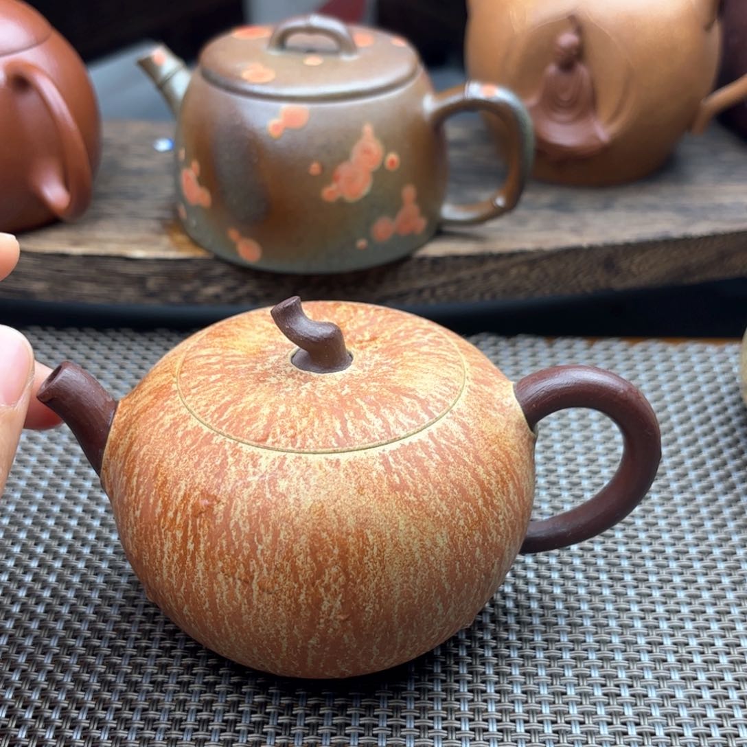 茶壶紫砂苹果壶本山段170c c