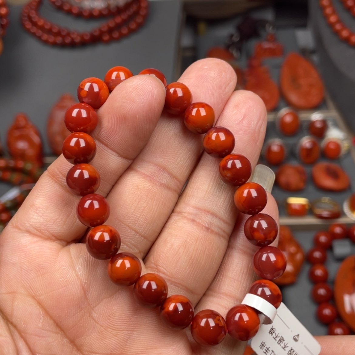 【闪购商品】南红玛瑙珠宝奇石未镶嵌单圈8