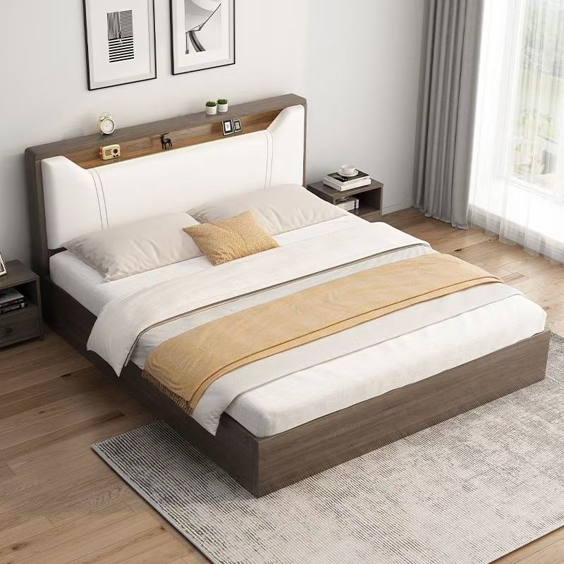【包安装】实木床现代简约1.5米床双人床家用主卧1.8实木床床架