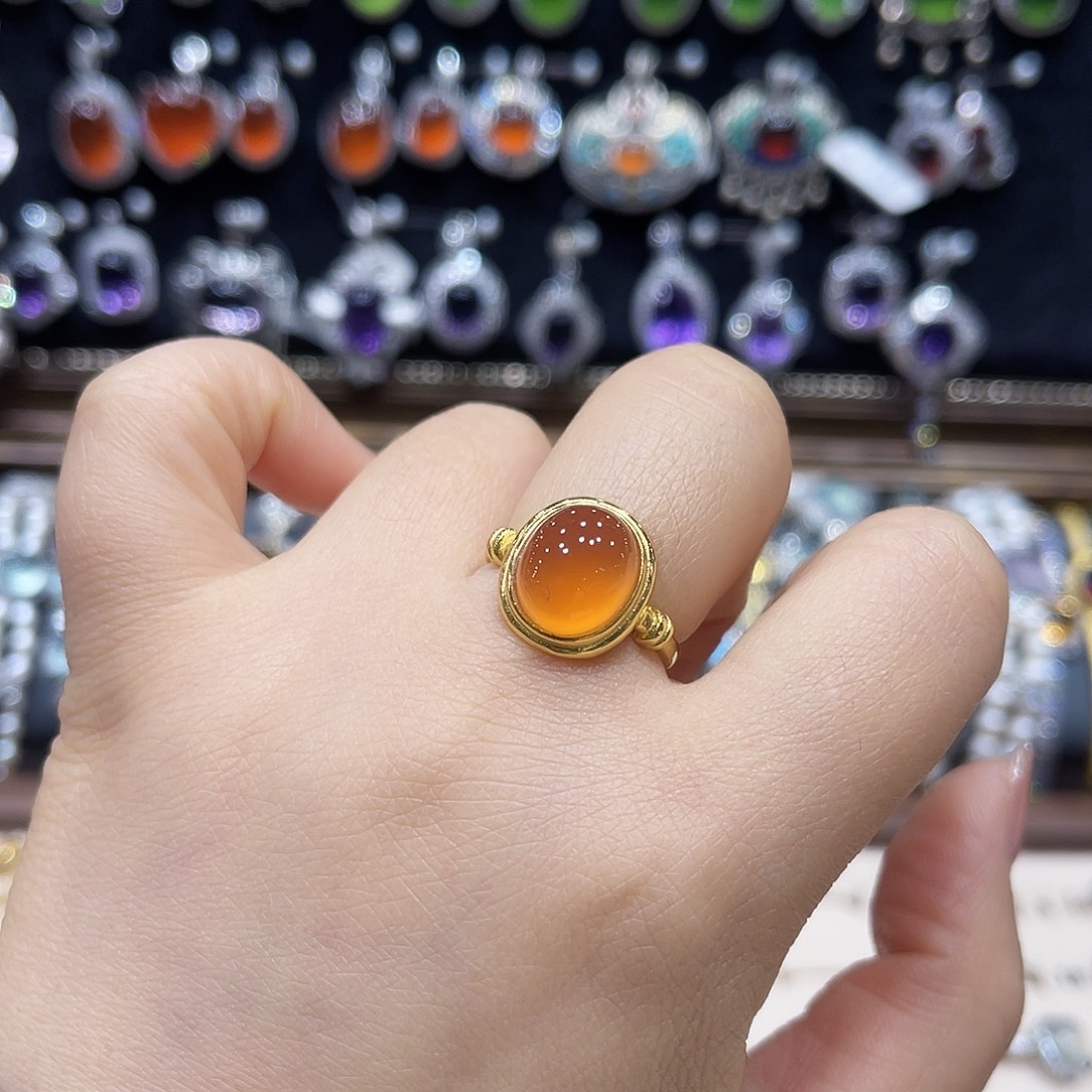 ****水晶戒指银S925镶嵌