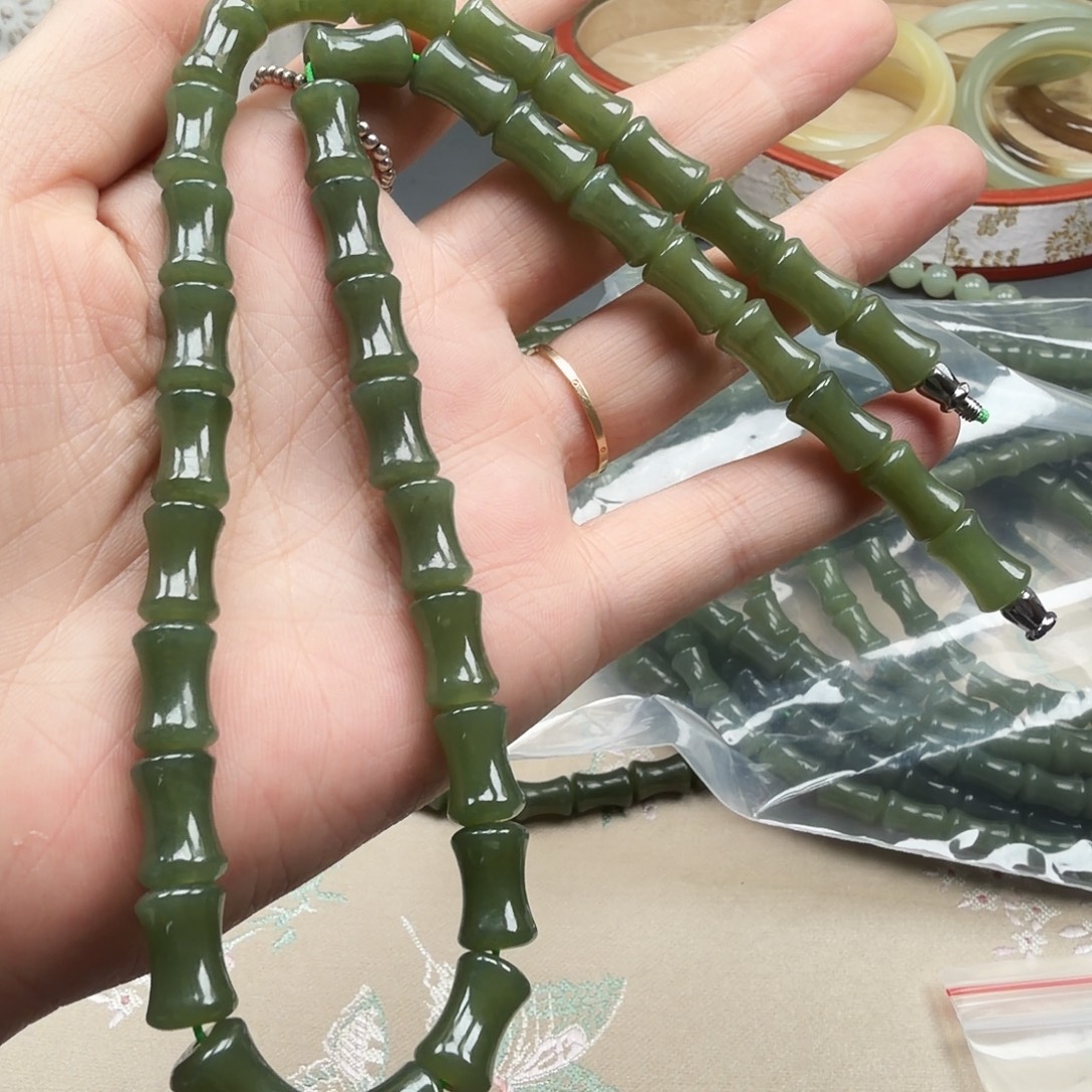 和田玉未镶嵌手链65