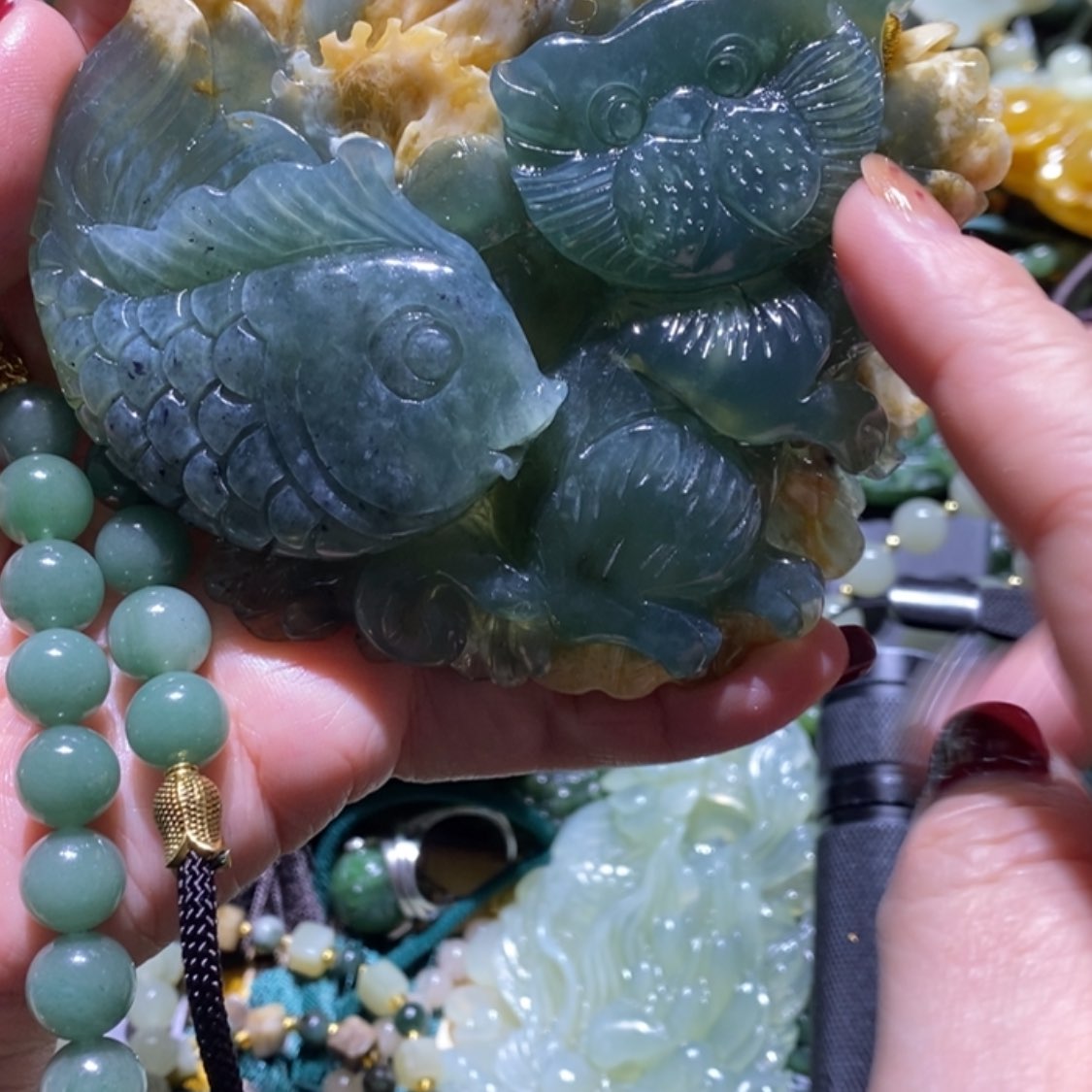 【闪购商品】岫玉毛衣链未镶嵌