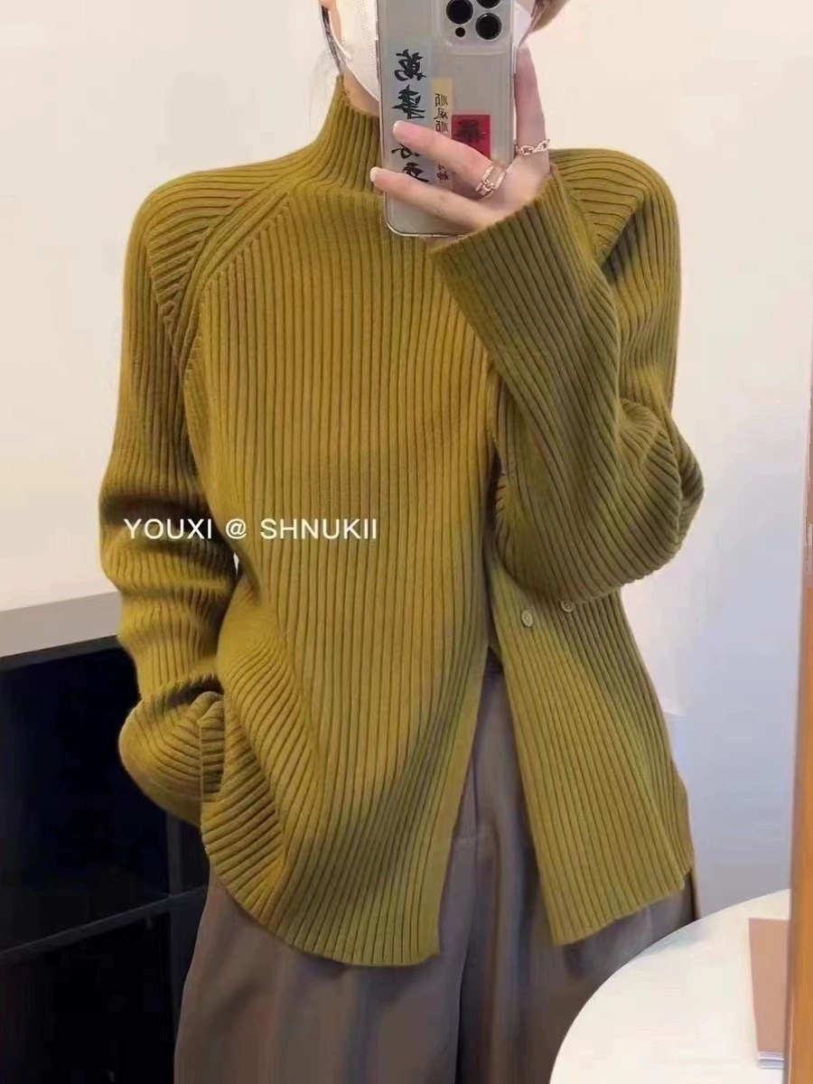 7921宽松厚款侧开叉遮肉打底衫东4架对面