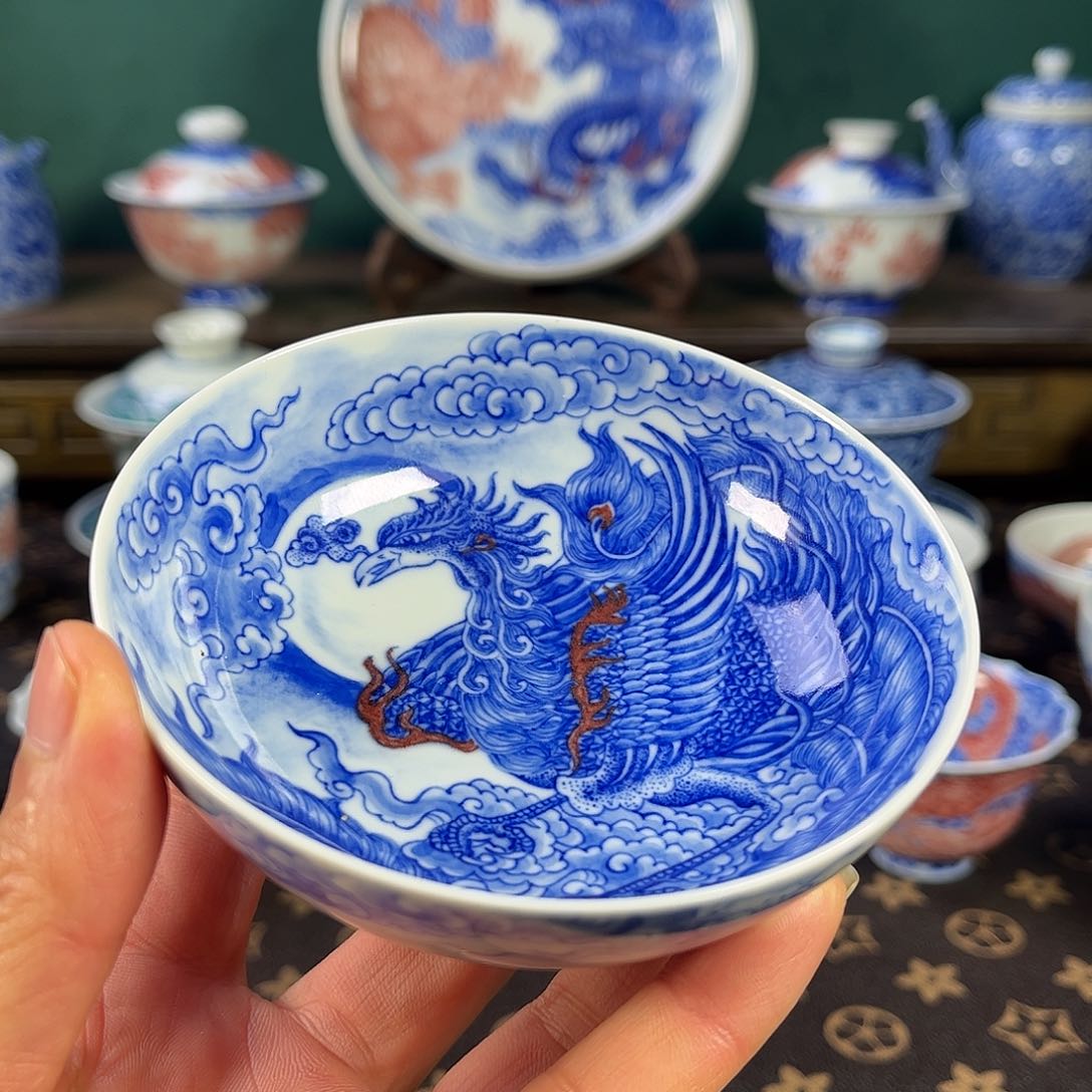 瓷片景德镇市自成堂手工手绘