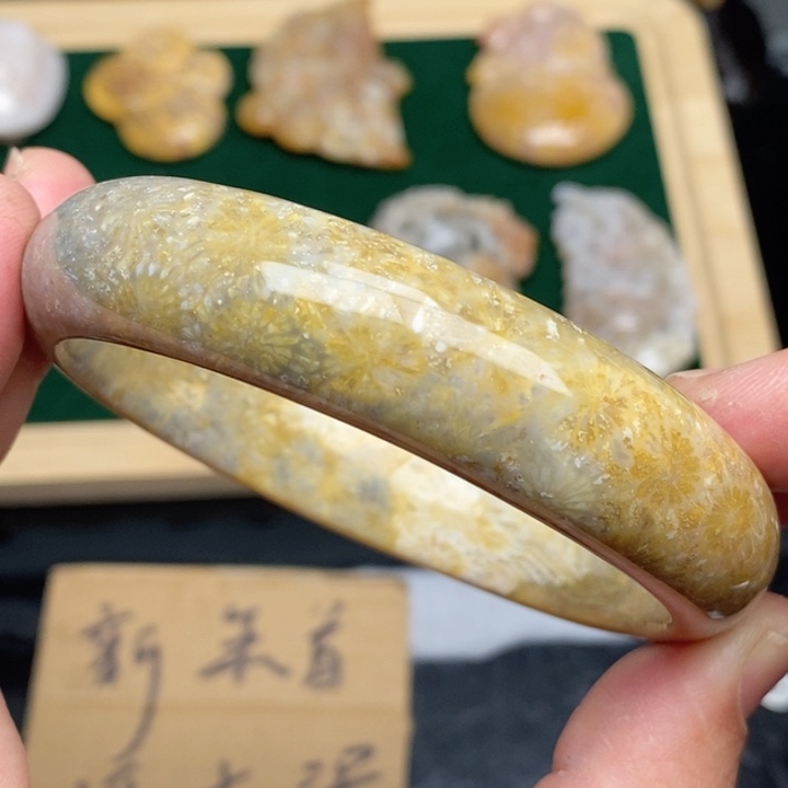 硅化珊瑚（珊瑚玉）手镯未镶嵌63