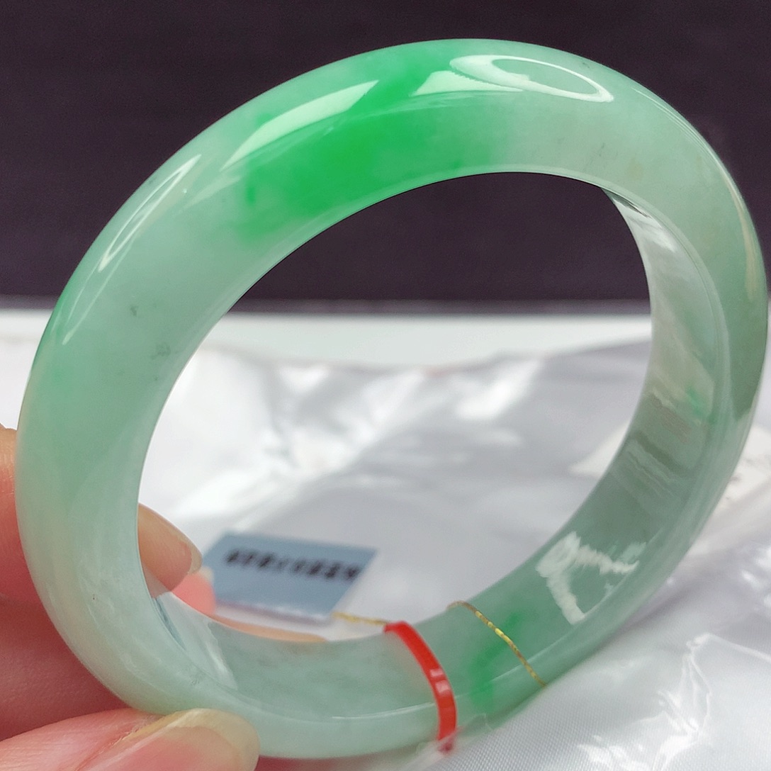 翡翠未镶嵌手镯5859圈113