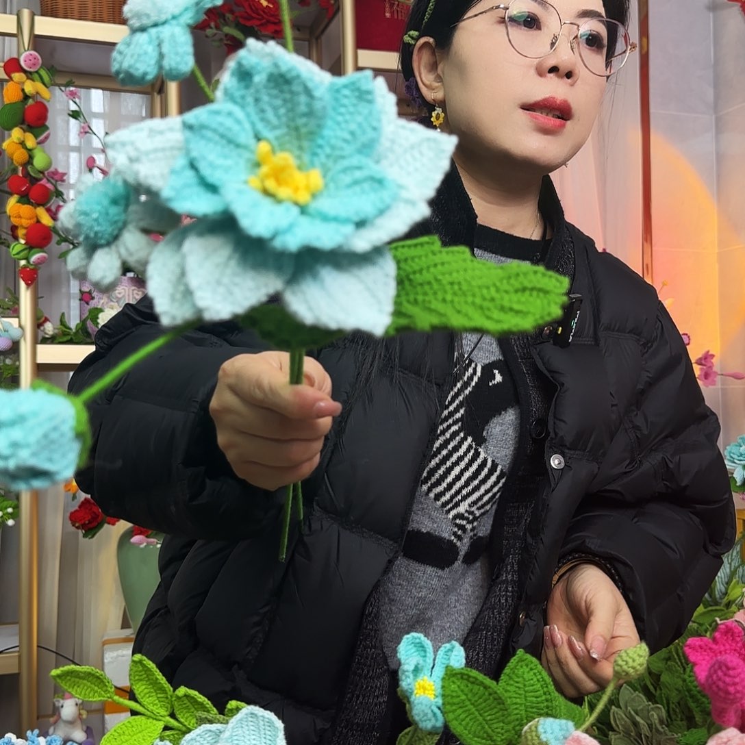 手工钩织设计花束