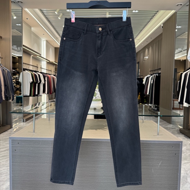 【弹力牛仔裤】休闲牛仔裤经典黑灰男士修身裤子516