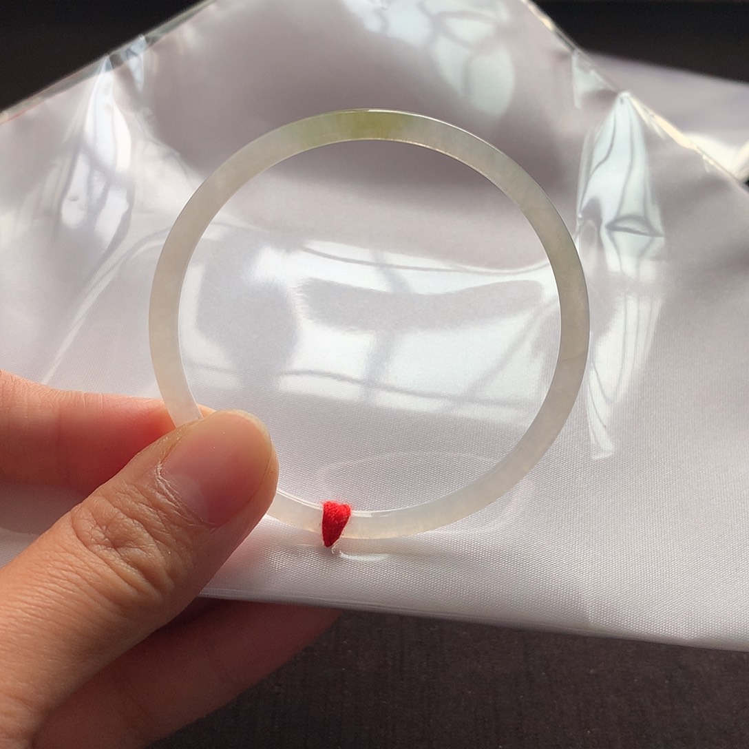 翡翠未镶嵌手镯53完美