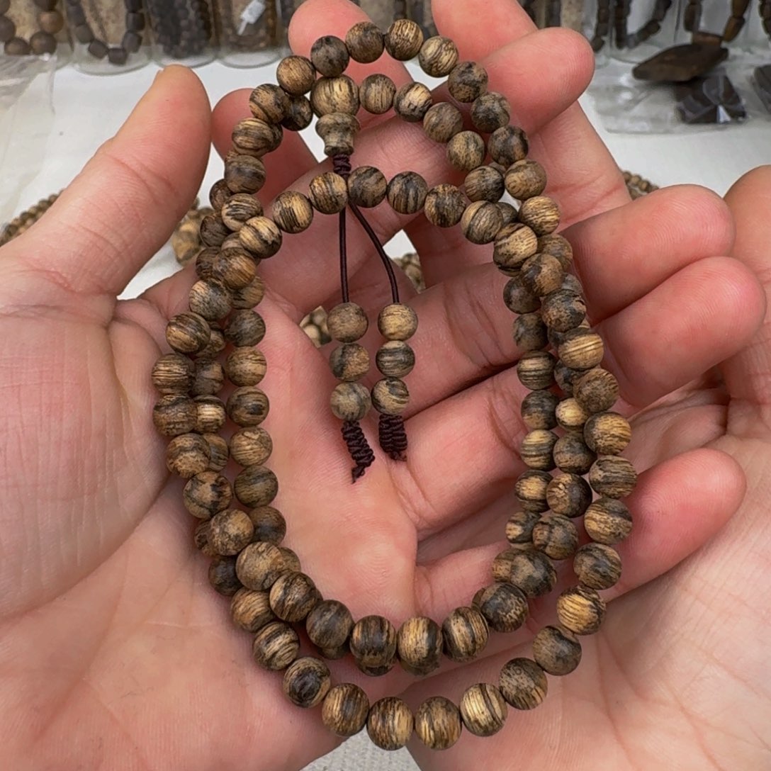 沉香手串沉香达拉干圆珠卡6+保13.9克手串