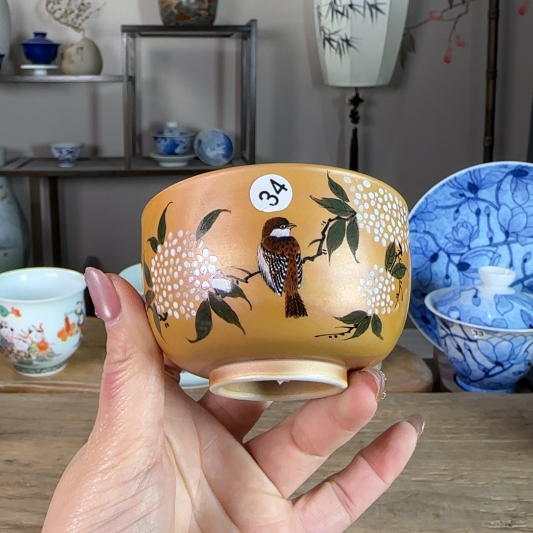 杯景德镇陶瓷柴烧多人