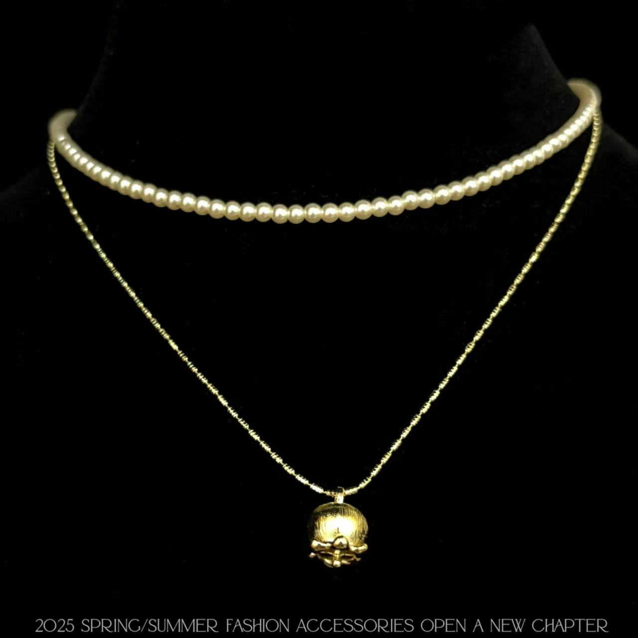 铜合金项链 镀K金 2025款C9680【珍珠玫宝】BOBAOLI 项链