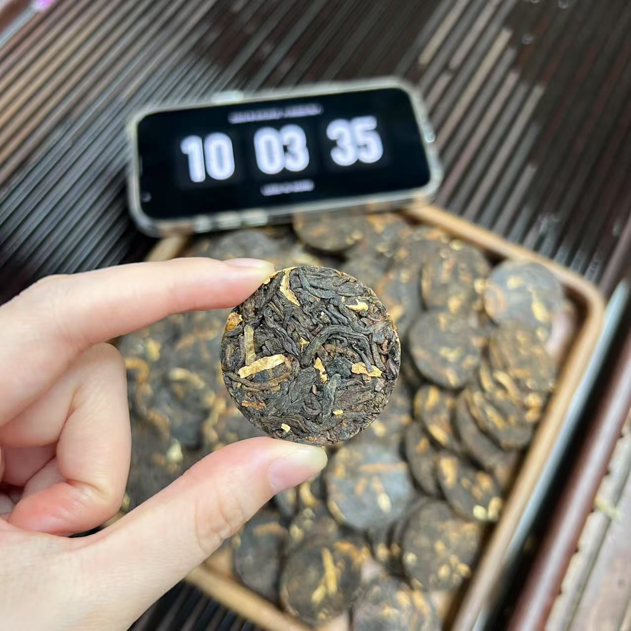 陈皮普洱 小鹿收茶 熟普+陈皮 6月28