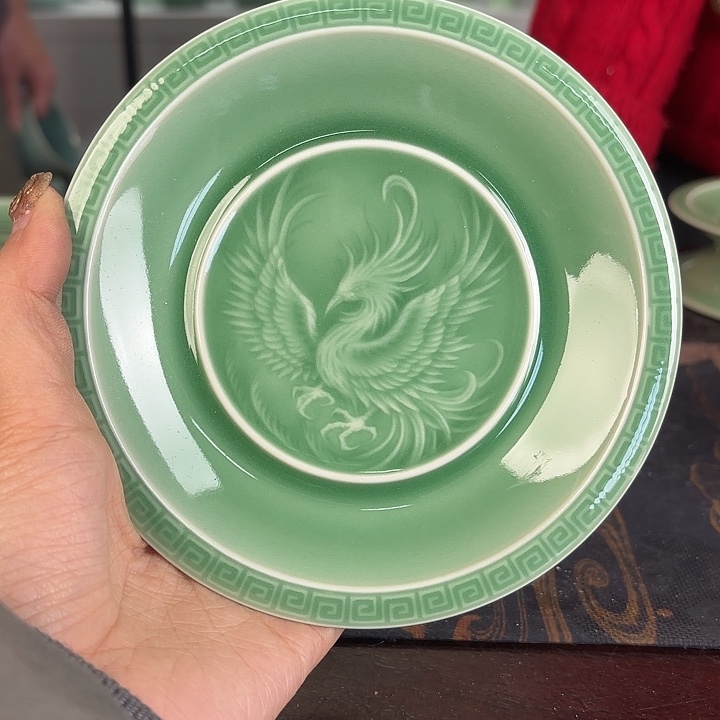 龙泉云间青瓷小米茶器