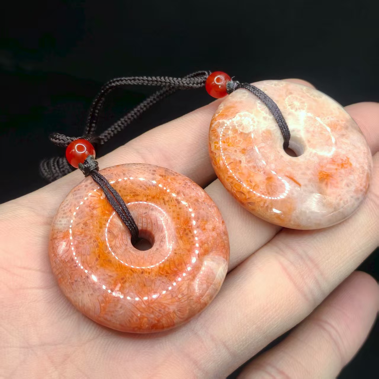 【龙龙严选】珊姑娘平安扣吊坠赠绳【多样性发其一】约35-9mm