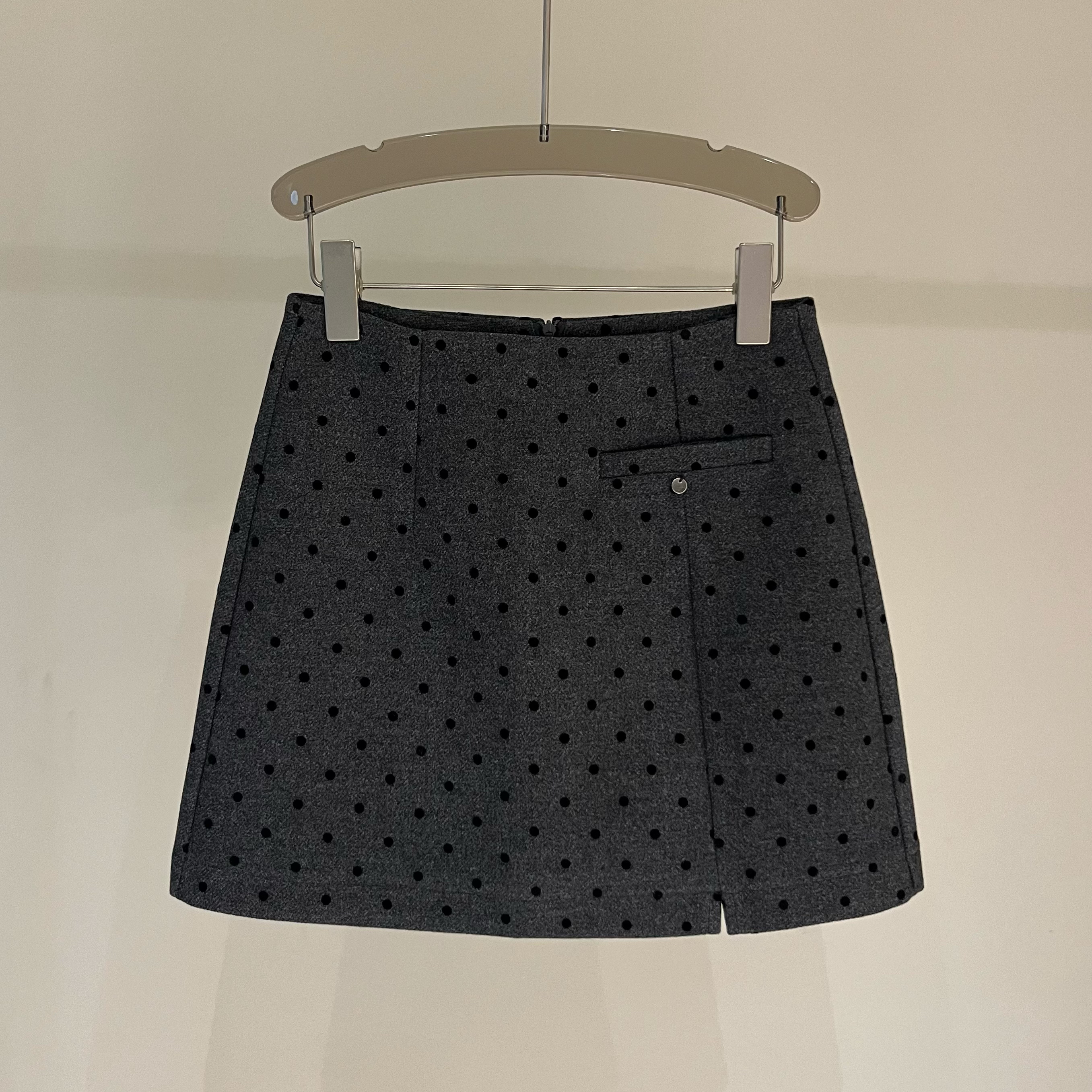 颜馨自制~高腰显瘦毛呢A字半身裙时尚百搭短裙休闲秋冬