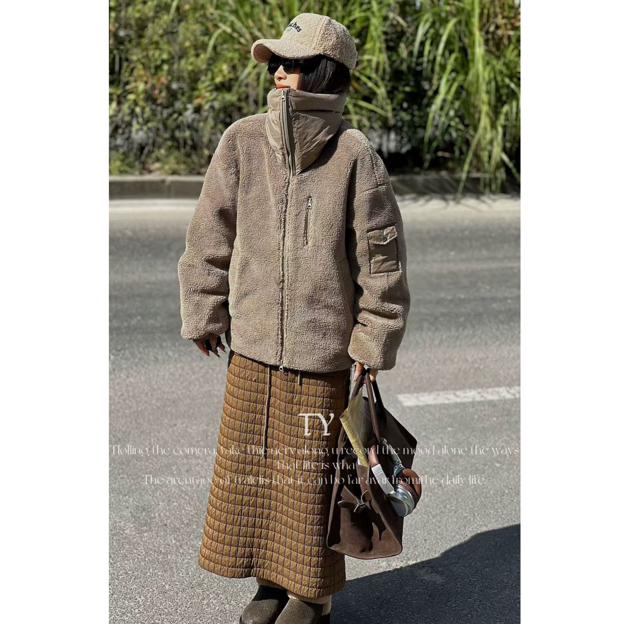 【no退no换 谨慎下单】复古颗粒绒加厚冬季立领拉链保暖外套 Z2874