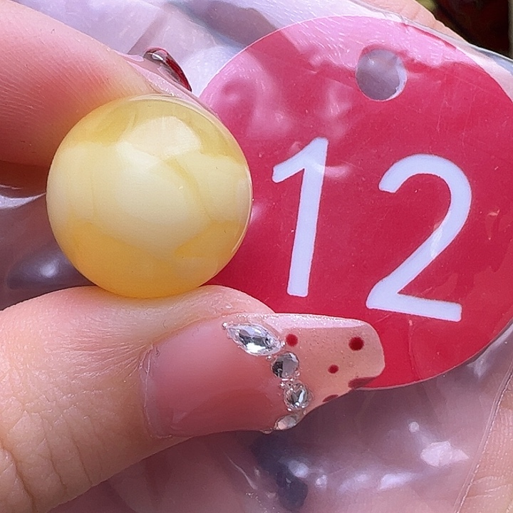 蜜蜡裸石未镶嵌微花粉 16mm圆珠