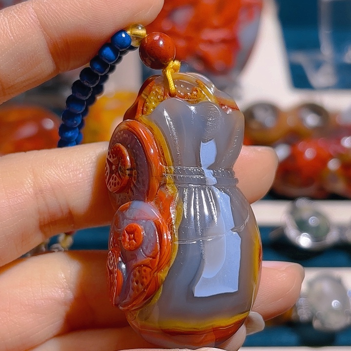 玛瑙/玉髓吊坠(不含链)未镶嵌天***。