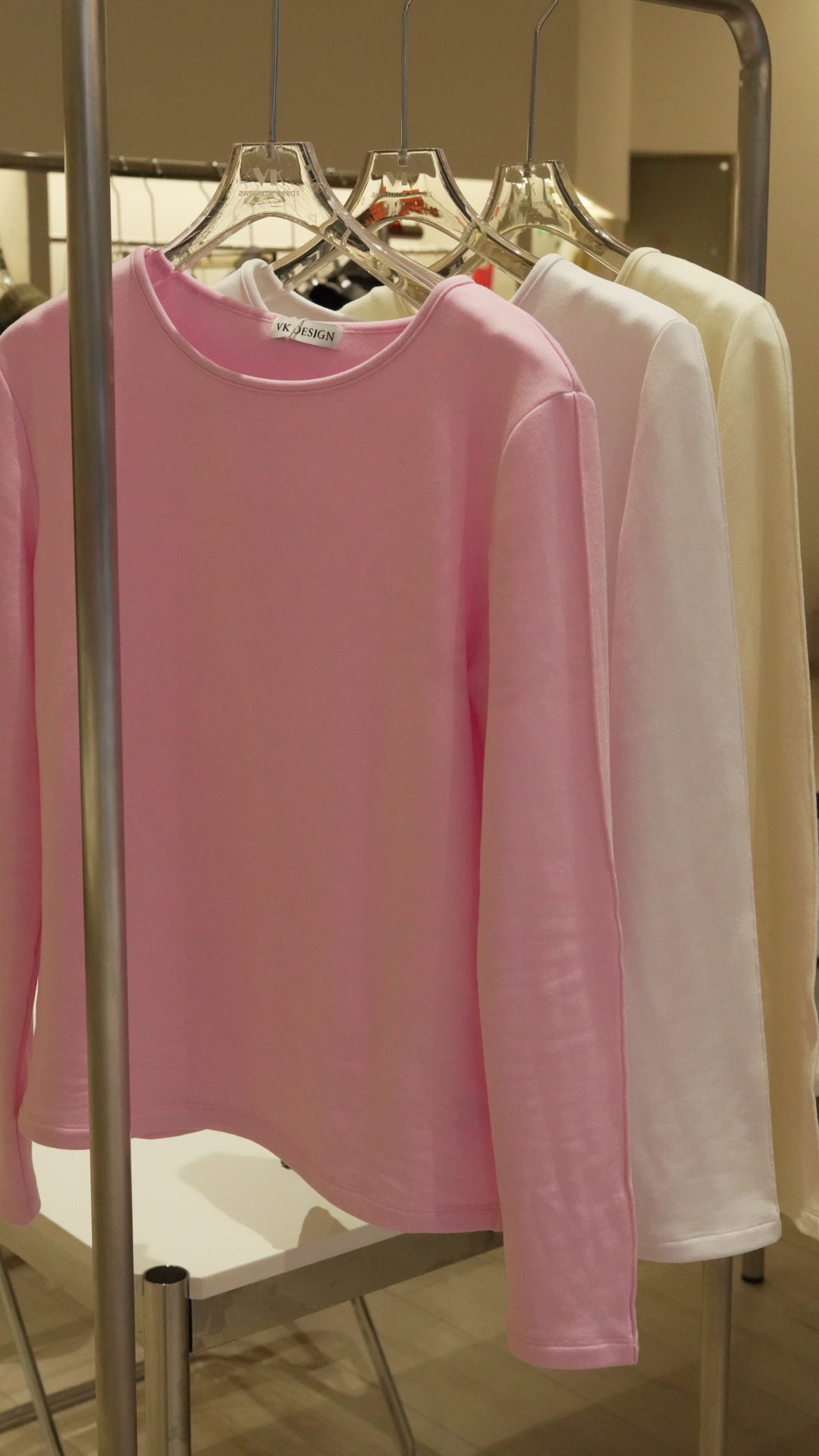 VK 新款磨绒打底显瘦T恤