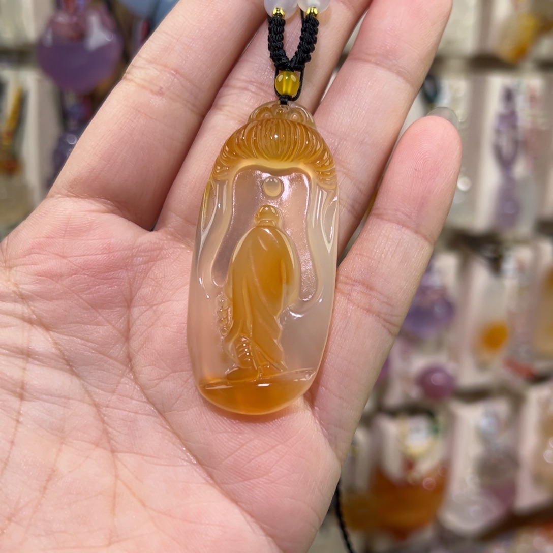 我***人玛瑙/玉髓未镶嵌吊坠(赠链)
