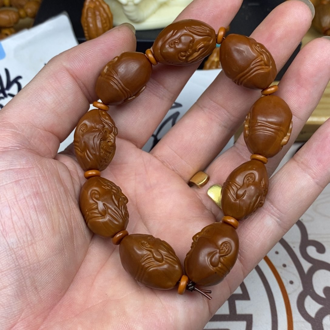 橄榄核手串/手链橄榄核橄榄核雕刻强