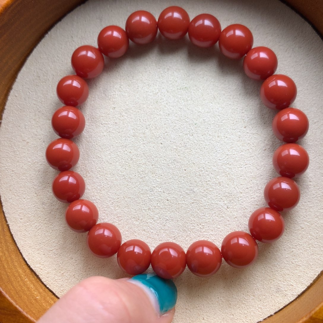 南红玛瑙未镶嵌保山天然原矿南红8mm+手串