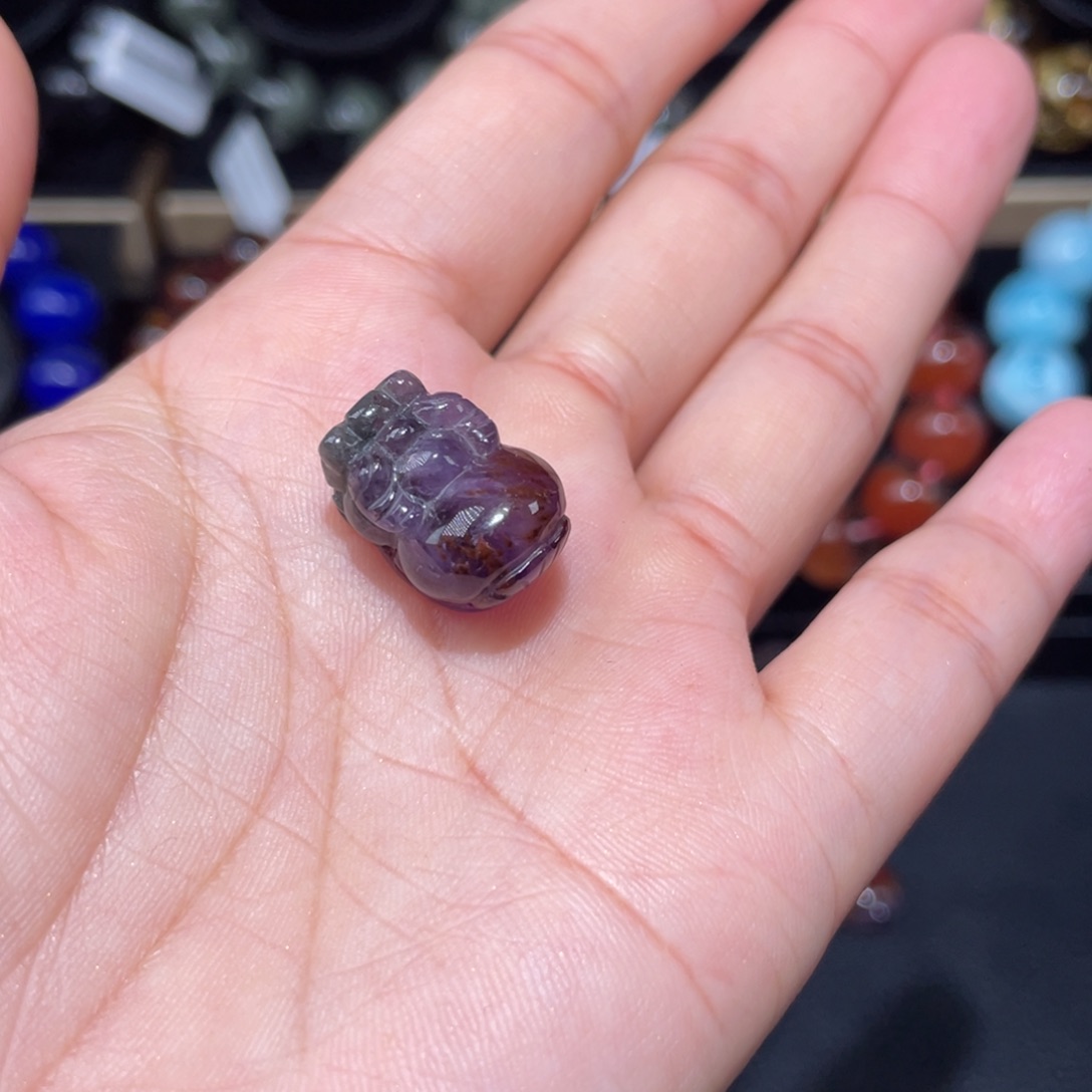 水晶颈饰未镶嵌极光紫貔貅
