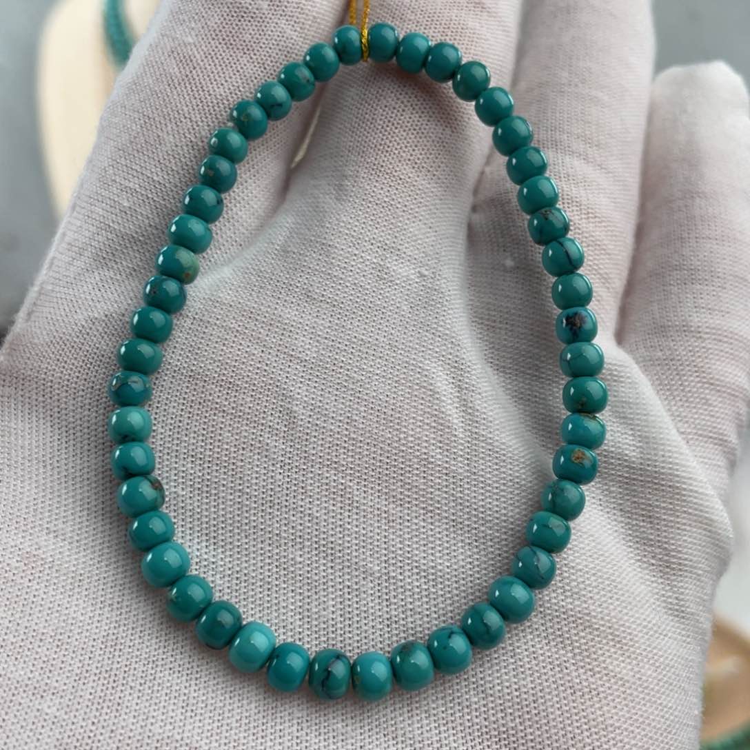 绿松石手链未镶嵌玉化手串卡4+