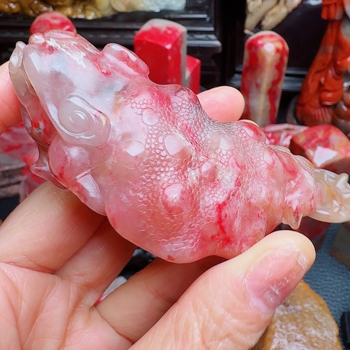 巴林鸡血石巴林鸡血精品把件