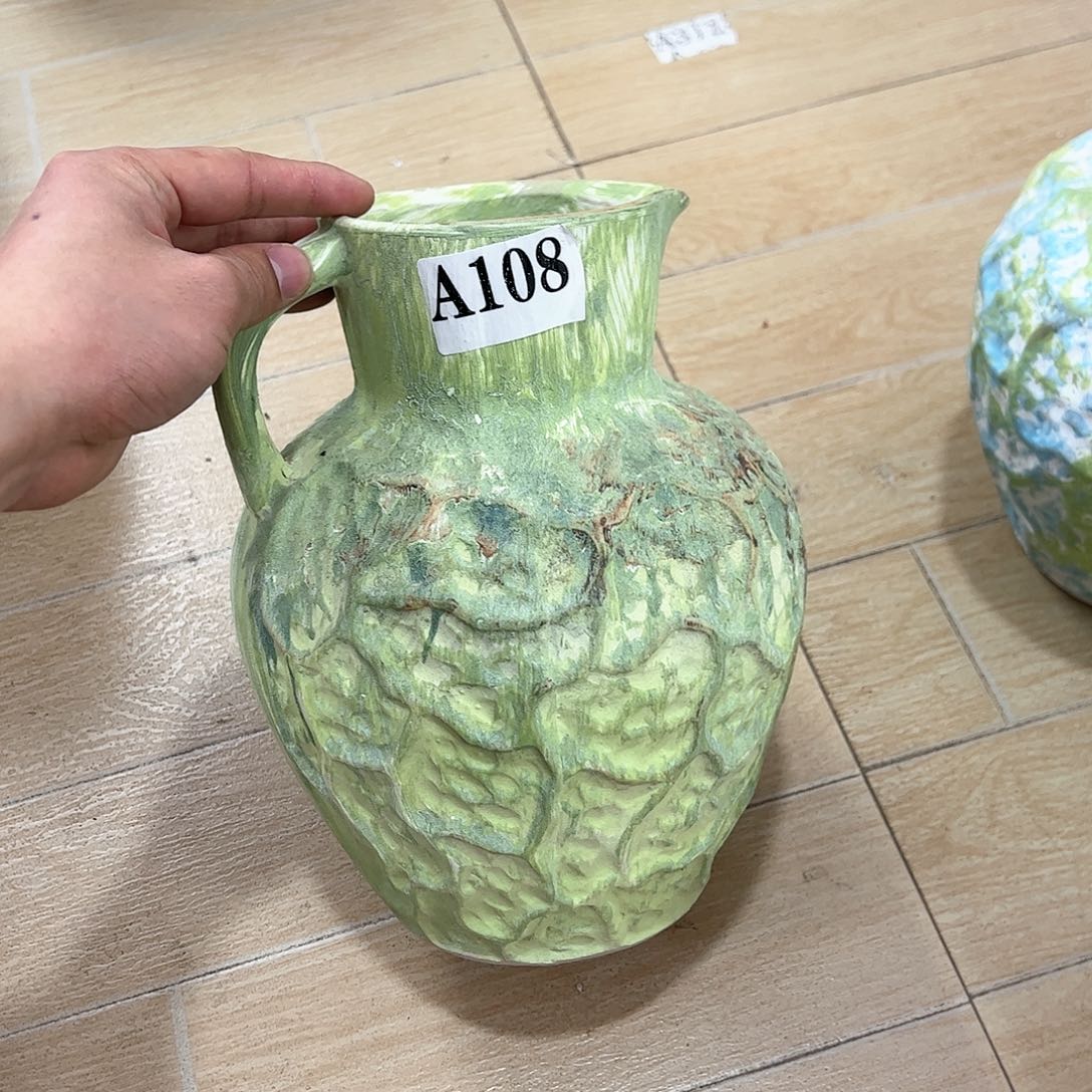 陶瓷狗**草108花瓶摆件创意的