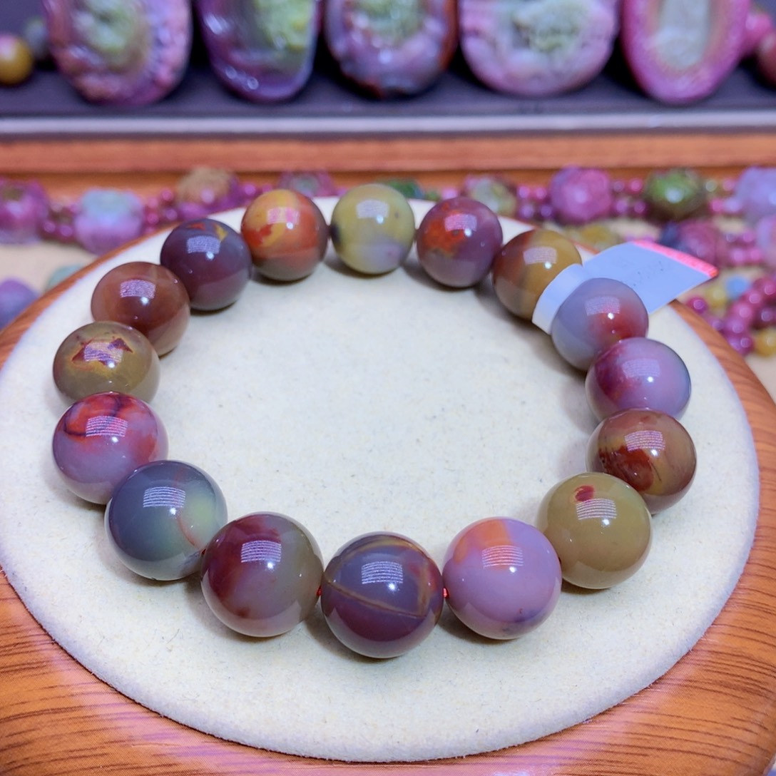 ****阳玛瑙未镶嵌手链盐源