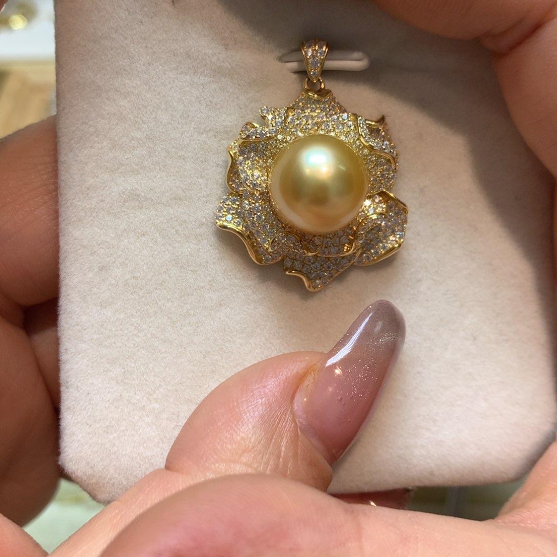 海水珍珠颈饰银S925镶嵌