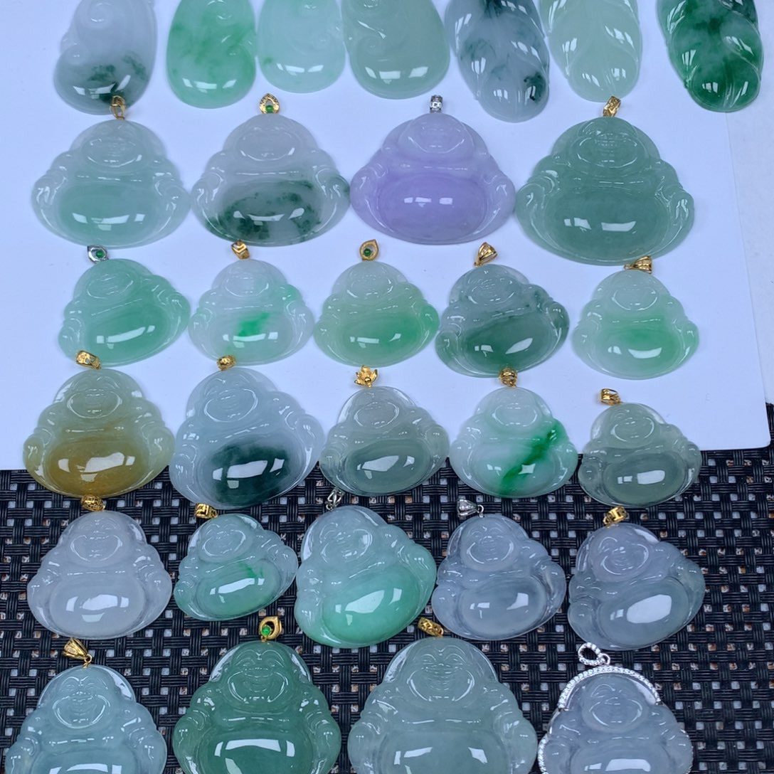 翡翠未镶嵌颈饰天然