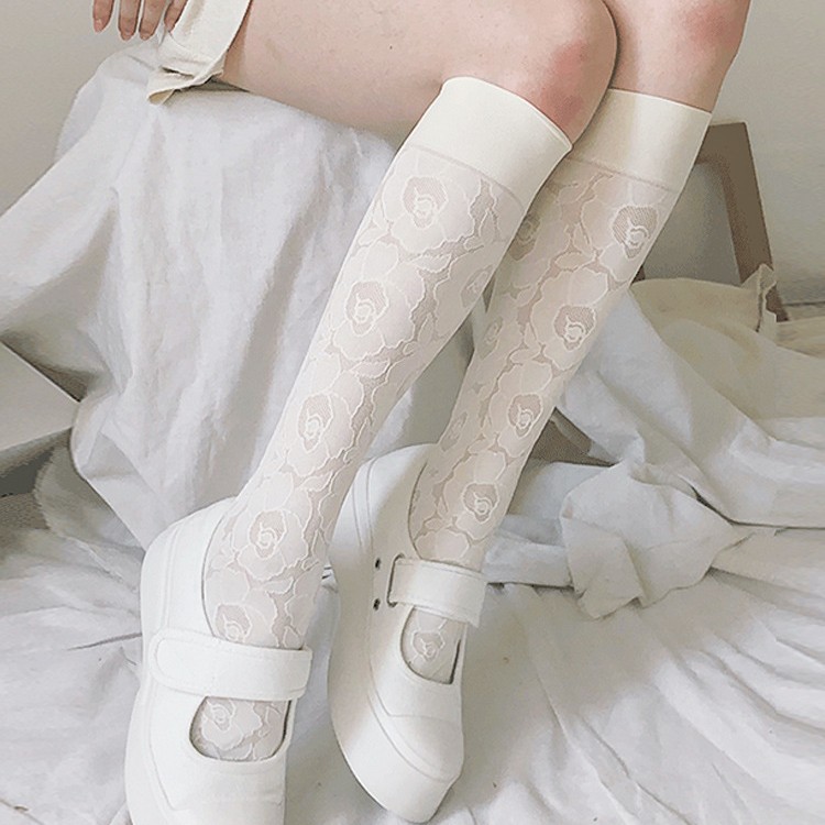 【解开蝴蝶结】袜子性感睡衣蕾丝吊带睡裙家居服爆款中筒袜纯欲风3