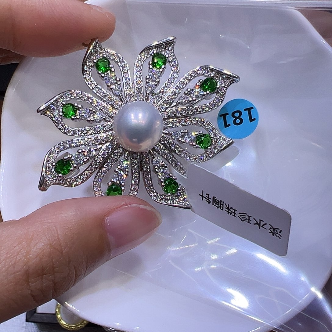 淡水珍珠耳饰银S925镶嵌