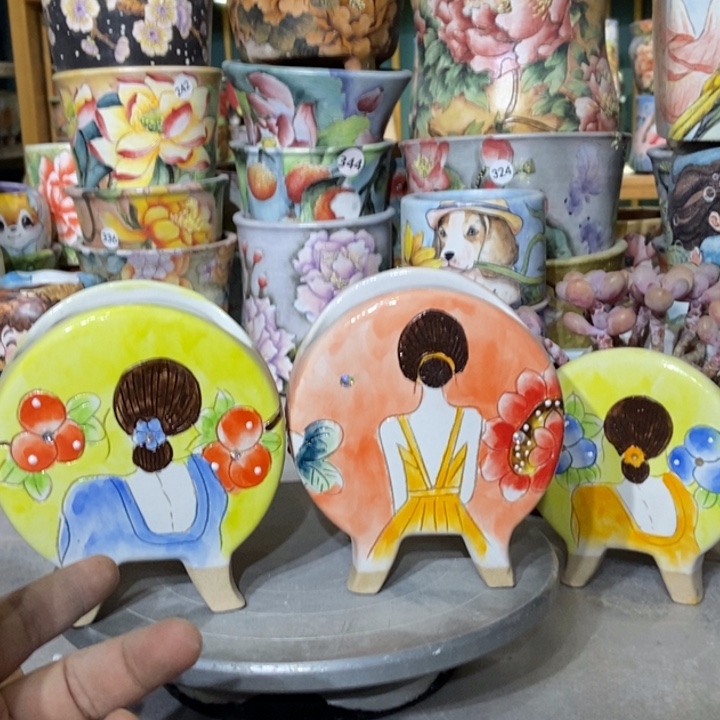 红陶景德镇艺术手绘作品
