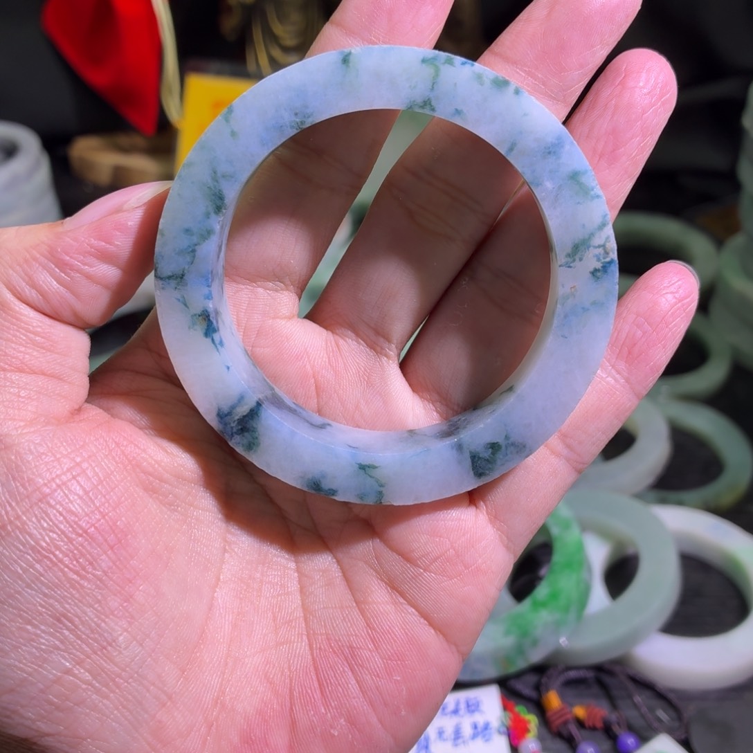 定制翡翠未镶嵌天然翡翠A货毛胚手镯定制